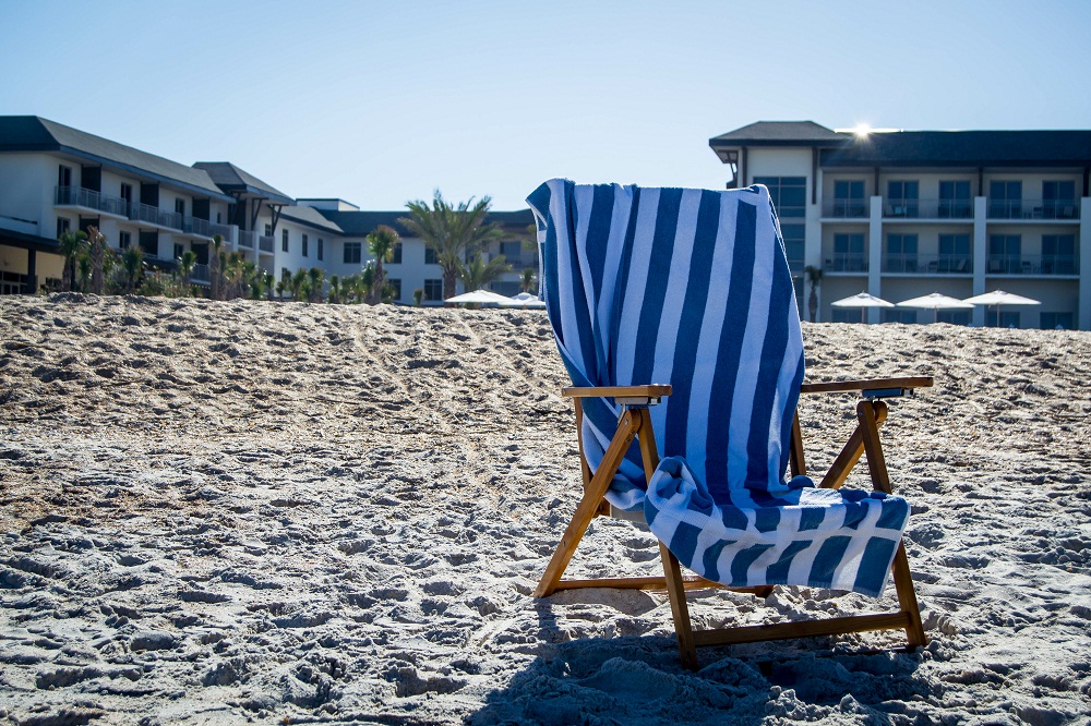 Towel on Beach Chair on Beach