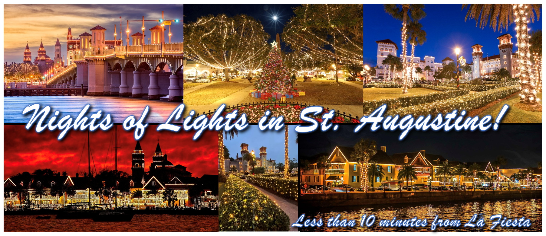 Nights of Lights celebration in St. Augustine near La Fiesta Ocean Inn