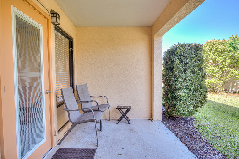 Electric fireplace in the king bedroom