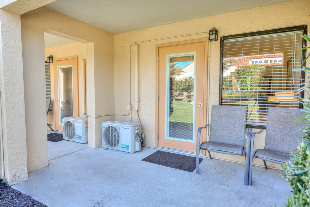 Electric fireplace in the king bedroom
