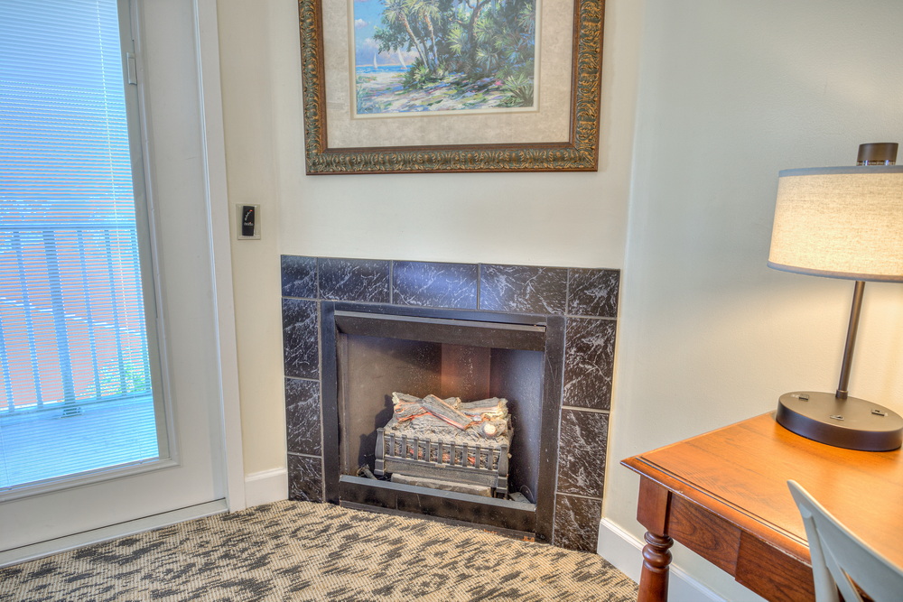 Electric fireplace upstairs